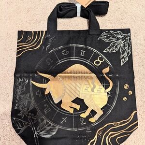 SOLD Starbucks Asia Exclusive Gold Taurus Tote Bag BNWT